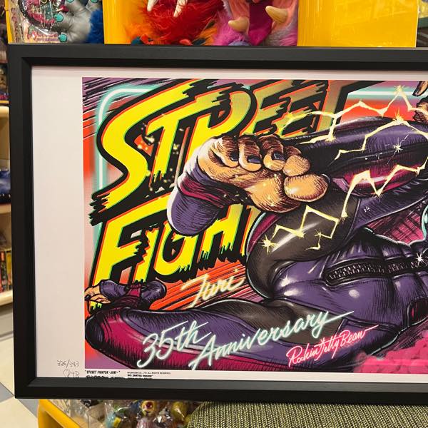 Street Fighter V Series 2 “JURI” シルクスクリーンポスター（ネオン