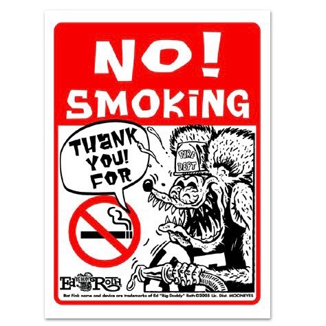 Rat Fink ラットフィンク メッセージ ボード NO Smoking
