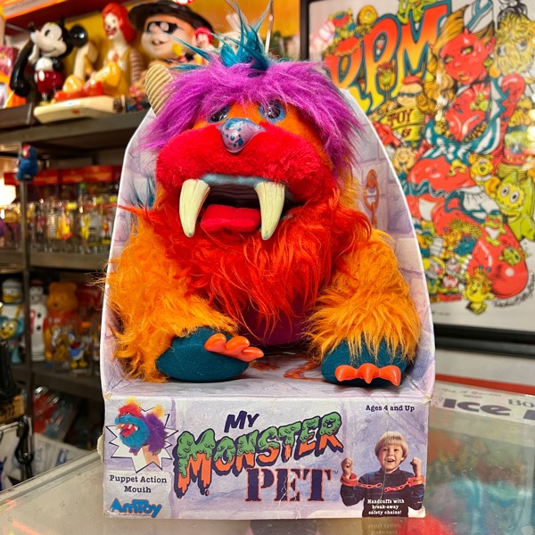 My Pet Monster(マイペットモンスター)GWONK 1986年製ハンドパペット(ぬいぐるみ手人形) 箱入り